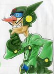  boyakki gorigo grin highres male_focus mask nose smile solo teeth time_bokan_(series) traditional_media yatterman 