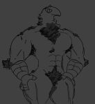 2023 2d abs anthro avian big_pecs bird corvid corvus_(genus) crow excessive_fluff fluffybeeboy grey_background greyscale looking_at_viewer male march_(month) monochrome muscular muscular_anthro muscular_male oscine passerine pecs simple_background solo thick_thighs