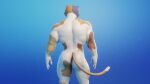 anthro big_butt bubble_butt butt domestic_cat epic_games felid feline felis fortnite hi_res male mammal meowscles muscular muscular_anthro muscular_male nude rear_view solo tail weiss_nsfw white_body