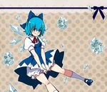  ai-wa bloomers bow cirno frog hair_bow ice solo touhou underwear wings 