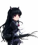  animal_ears black_hair cat_ears dress fangdan_runiu flower gokou_ruri long_hair ore_no_imouto_ga_konna_ni_kawaii_wake_ga_nai red_eyes sketch solo 