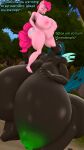 2022 3d_(artwork) 4k 5_fingers 9:16 absurd_res anthro areola arthropod big_breasts black_body breasts changeling coriponer digital_media_(artwork) duo english_text equid equine feet female fingers friendship_is_magic green_areola green_nipples hasbro hi_res horn horse huge_breasts hyper hyper_breasts mammal my_little_pony nipples nude pink_body pinkie_pie_(mlp) pony queen_chrysalis_(mlp) source_filmmaker tail text toes vore wings