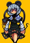  animal_ears basket crystal dowsing_rod grey_hair ichi_(ichikai) jewelry mouse mouse_ears mouse_tail nazrin pendant red_eyes short_hair simple_background solo tail touhou 
