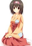  black_hair blush erika_(pokemon) hairband japanese_clothes kimono kue pokemon pokemon_(game) pokemon_frlg red_eyes short_hair sitting smile solo 