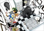  akyo bed bra checkered checkered_floor digital_media_player dreaming ipod lingerie original perspective sleeping surreal tapir underwear 