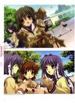  clannad fujibayashi_kyou fujibayashi_ryou furukawa_nagisa ibuki_fuuko ichinose_kotomi ikeda_kazumi sakagami_tomoyo seifuku sunohara_youhei thigh-highs 