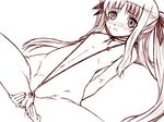  ass chikuwa_(tikuwa) fate_testarossa long_hair lyrical_nanoha mahou_shoujo_lyrical_nanoha monochrome sketch slingshot_swimsuit solo swimsuit 