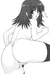  anus ass blush greyscale milfa monochrome nude pussy shichimenchou solo thighhighs to_heart_2 to_heart_2_ad 