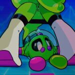  1:1 alien alien_humanoid anthro asdfriku bodily_fluids butt female genital_fluids genitals green_body green_skin hi_res humanoid nonbinary_(lore) nude pussy solo sploot_(unknownspy) thick_thighs unknownspy wide_hips 