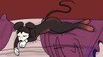  anthro areola bed breasts clothing dark_body dark_fur disney female fur furniture gloves handwear lying mammal minnie_mouse mouse mousechop multi_nipple murid murine nipples nude pink_feet red_background rodent simple_background sleeping solo solo_focus toony 