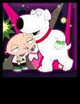  brian_griffin canid canine canis collar domestic_dog drugs duo family_guy fur human male male/male mammal party penelles red_collar star stewie_griffin tongue tongue_out white_body white_fur 