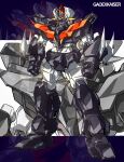  absurdres artist_name clenched_hands english_commentary gao_ex_kaiser gundam highres looking_ahead mazinger_(series) mazinger_z mazinger_z_(mecha) mecha mobile_suit parody science_fiction solo standing style_parody yellow_eyes zoom_layer 