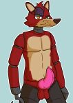  2016 balls canid canine crisis-omega eye_patch eyewear five_nights_at_freddy&#039;s fox foxy_(fnaf) fur genitals hi_res hook_hand knot male mammal orange_eyes penis red_body red_fur scottgames solo video_games 