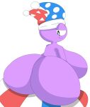  absurd_res anthro big_breasts big_butt breasts butt cyandrive98 eyelashes female hi_res huge_butt kirby_(series) looking_down marx nintendo nude nude_female purple_body purple_eyes purple_skin solo video_games 
