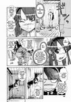  blush comic eromanga greyscale hard_translated have_to_pee highres isorashi kekkou_suki_kamo monochrome school_uniform stuck translated 