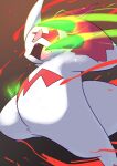  angry anthro claws fight fur glowing hi_res matchstick_39 nintendo pink_eyes pok&eacute;mon pok&eacute;mon_(species) slightly_chubby solo video_games white_body white_fur zangoose 