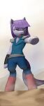  anthro arm_wraps bangs belt blue_eyes blunt_bangs boots bottomwear clothing cosplay denim denim_clothing denim_vest desert earth_pony equid equine eyelashes eyeshadow female fist_of_the_north_star footwear friendship_is_magic front_view gesture hair half-closed_eyes hasbro hi_res horse jeans kenshiro lavender_hair makeup mammal maud_pie_(mlp) my_little_pony narrowed_eyes open_mouth pants pink_body pink_hair pointing pony redustheriotact sand serious shoulder_plates solo standing wraps 