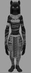  absurd_res animal_humanoid anthro clothing egyptian_clothing eldritch_horror female halloween halloween_costume hi_res holidays humanoid mammal mammal_humanoid missy_(napalm_express) napalm_express simple_background solo solo_focus 