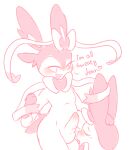  &lt;3 absurd_res ambiguous_gender anthro blush bodily_fluids duo eeveelution english_text foreskin foreskin_worship genitals hi_res jaspixie male male/ambiguous monochrome musk nintendo penis pok&eacute;mon pok&eacute;mon_(species) ribbons simple_background sketch sniffing sweat sylveon text tight_foreskin video_games white_background 