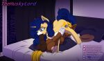  69_position bed bedroom city clothing cowboy_hat duo earth_pony equid equine fellatio female feral furniture hasbro hat headgear headwear hi_res horn horse male male/female mammal my_little_pony oral penile pillow pony sex thehuskylord unicorn 