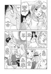  6+girls armpit_licking bar_censor censored comic greyscale hanamaki_kaeru hard_translated licking monochrome multiple_girls original smelling_armpit translated 