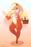  2022 anthro areola basket breasts container digital_media_(artwork) easter_egg eyebrows eyelashes female galacticmichi genitals hair holding_basket holding_container holding_object lagomorph leporid lola_bunny long_ears looking_at_viewer looney_tunes mammal navel nipples open_mouth pussy rabbit solo text url warner_brothers 