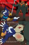  2koma anal anal_penetration anthro avian bodily_fluids breath_of_the_wild comic cum cum_in_ass cum_inside duo ganon genital_fluids hi_res instant_loss_2koma leash male male/male nintendo penetration pizzaozzy_(artist) revali rito spanking the_legend_of_zelda video_games 
