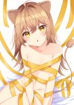  ahoge animal_ears bound breasts highres indie_virtual_youtuber lion_ears lion_girl lion_tail noa_(hkgbkk8) ribbon ribbon_bondage rurudo_lion small_breasts tail virtual_youtuber 