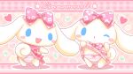  &lt;3 16:9 4k abstract_background absurd_res accessory anthro blue_eyes blush blush_stickers bottomwear canid canine canis cinnamon_(cinnamoroll) cinnamoroll clothed clothing clothing_lift crossdressing domestic_dog dress dress_lift fur hair_accessory hair_bow hair_ribbon hi_res letterbox looking_at_viewer looking_back looking_back_at_viewer male mammal multiple_poses open_mouth open_smile panties pattern_bottomwear pattern_clothing pattern_panties pattern_underwear pink_bow pink_clothing pink_dress pink_panties pink_underwear pose punimofu ribbons sanrio smile solo striped_bottomwear striped_clothing striped_panties striped_underwear stripes text underwear white_body white_fur widescreen 