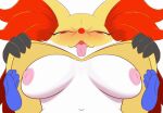  0310shunsan 2022 2d_animation 5_fingers ambiguous_gender ambiguous_pov animated anthro anthro_focus areola big_breasts blush breast_jiggle breast_play breasts brown_body brown_fur canid canine cute_fangs delphox disembodied_hand duo female female/ambiguous female_focus fingers first_person_view fur grey_body grey_fur half-closed_eyes humanoid_hands inner_ear_fluff inverted_nipples jiggling kemono live2d looking_at_viewer mammal multicolored_body multicolored_fur narrowed_eyes nintendo nipples pink_areola pink_nipples pok&eacute;mon pok&eacute;mon_(species) red_body red_eyes red_fur red_nose short_playtime solo_focus tongue tongue_out tuft video_games white_body white_fur yellow_body yellow_fur 