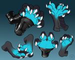  5:4 absurd_res ambiguous_gender anthro carifoxleopard claws clothing dragon entwined_toes feet foot_fetish foot_focus hi_res hindpaw latex latex_stockings paws rubber rubber_clothing soles solo spread_toes toe_claws toe_curl toes xero_(captainscales) 