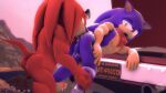  16:9 3d_(artwork) absurd_res anal anthro balls breasts clothed clothing digital_media_(artwork) duo erection genitals hi_res knuckles_the_echidna loafsfm male male/male muscular muscular_male nipples nude oral penis rimming sega sex simple_background smile sonic_the_hedgehog sonic_the_hedgehog_(series) source_filmmaker tongue widescreen 