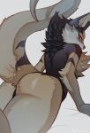  anthro black_body black_fur black_hair breasts female fur hair hi_res hioshiru looking_at_viewer nude orange_eyes solo tan_body tan_fur 