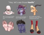  absa antelope anthro badroy bovid caprine dawn_bellwether disney eyewear feet female fur gazelle gazelle_(zootopia) glasses goat group hi_res high_heels hooffoots hooves mammal rivals_of_aether sheep toes trio video_games wool_(fur) zootopia 