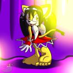  anthro barefoot domestic_cat feet felid feline felis female hi_res honey_the_cat looking_back mammal sega soles sonic_the_fighters sonic_the_hedgehog_(series) sorcererlance toes 