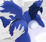  aleak_r alloy_(character) anthro anus bed big_breasts big_butt big_penis blue_body blue_fur blush breasts butt butt_grab canid canine dark_blue_hair doggystyle duo faceless_character faceless_male female first_person_view fox from_behind_position fur furniture genitals hand_on_butt hi_res huge_butt looking_at_viewer looking_back male male/female mammal penetration penis sex smile spread_butt spreading thick_thighs yellow_eyes 