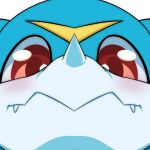  anthro bandai_namco blue_body close-up digimon digimon_(species) hi_res horn looking_at_viewer male red_eyes shoru smile solo veemon 