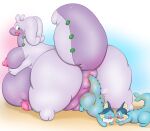  absurd_res after_vore anus balls bboing belly big_belly big_breasts breasts eeveelution feral full_tour genitals goodra group gynomorph hi_res humanoid_genitalia humanoid_penis intersex looking_back nintendo nipples penis pok&eacute;mon pok&eacute;mon_(species) puffy_anus size_difference tongue tongue_out trio vaporeon video_games vore 