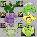  abs anthro astrocado banana_split blueberryperi cosmoss electronic_arts eyespore gloom_shroom group hi_res male musclegut muscular nipples pecs plants_vs._zombies plants_vs._zombies_heroes popcap_games pose the_podfather video_games 