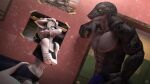  3d_(artwork) absurd_res anthro canid canine digital_media_(artwork) dominussfm duo female fox hi_res lizard male mammal max_(dominussfm) reptile rook_(dominus) scalie source_filmmaker 