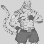  felid furry hi_res lan male mammal muscular pantherine tiger xingye 
