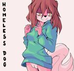  animated anthro bottomless canid canine canis clothed clothing dancing domestic_dog female genitals homeless_dog hoodie hoodie_only mammal ponporio_(artist) pussy raised_tail solo topwear topwear_only 