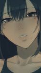  1girl bangs black_eyes black_hair blush close-up collarbone crying crying_with_eyes_open long_hair looking_at_viewer mikeekakiaka2 original solo tearing_up tears 