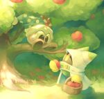  apple apple_tree cape flower food fruit gloves grass hat jester_cap kirby_(series) magolor marx_(kirby) shoes stardust-dreamii tree white_cape white_hood yellow_gloves 