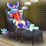  anthro diaper dutch_angel_dragon male plinkiepoi relaxing sitting smoke_pipe smoking solo vergarde 