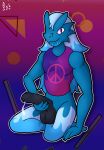  anthro balls blaziken bodily_fluids bxb777 clothed clothing digital_media_(artwork) erection genital_fluids genitals hair hi_res male nintendo penis pok&eacute;mon pok&eacute;mon_(species) shirt smile solo tag_(simplytag) topwear video_games 