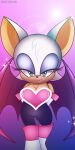 anthro armwear boots breasts chiropteran cleavage clothed clothing elbow_gloves female footwear gloves hands_behind_back handwear hi_res legwear lennonblack looking_at_viewer mammal rouge_the_bat sega solo sonic_the_hedgehog_(series) sparkles thigh_boots thigh_highs topwear wings 