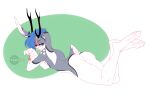  &lt;3 anthro antlers butt girly hi_res horn jackalope lagomorph leporid male mammal nude rabbit solo tanks_(artist) teil thatorion twoots 