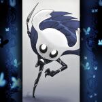 ambiguous_gender arthropod black_body clothed clothing graphic_ginger hollow_knight humanoid insect looking_at_viewer mixed_media protagonist_(hollow_knight) shaded simple_background solo team_cherry vessel_(species) video_games 