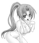  bikini greyscale higurashi_no_naku_koro_ni lowres monochrome solo sonozaki_mion swimsuit tachibana_koo 